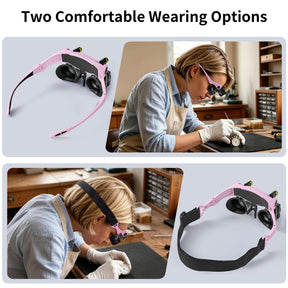 JARLINK Magnifying Glasses with LED Light, 14 Lenses, Hands Free