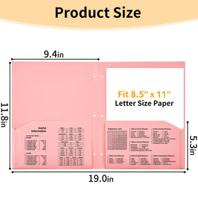 JARLINK 6 Pack Folders with Pockets, Heavy Duty 2 Pocket Folders with 3 Hole Punched, Cute Smile Face A4 Size File Folders for School, Office Folder Bulk, Filing Cabinet, Business Resume, 6 Colors