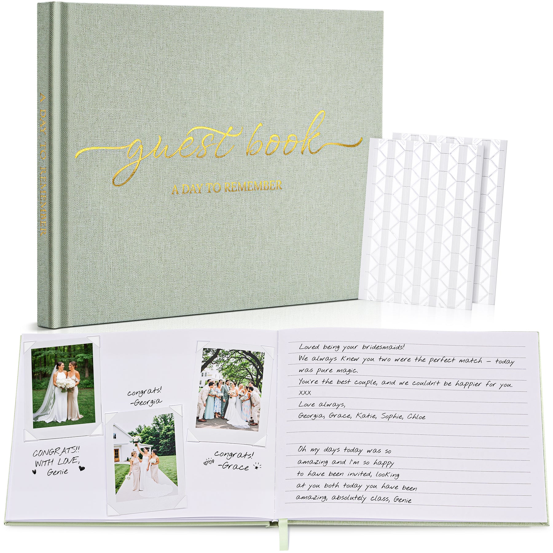 JARLINK Wedding Guest Book for Reception, Polaroid Sign-in Guestbook