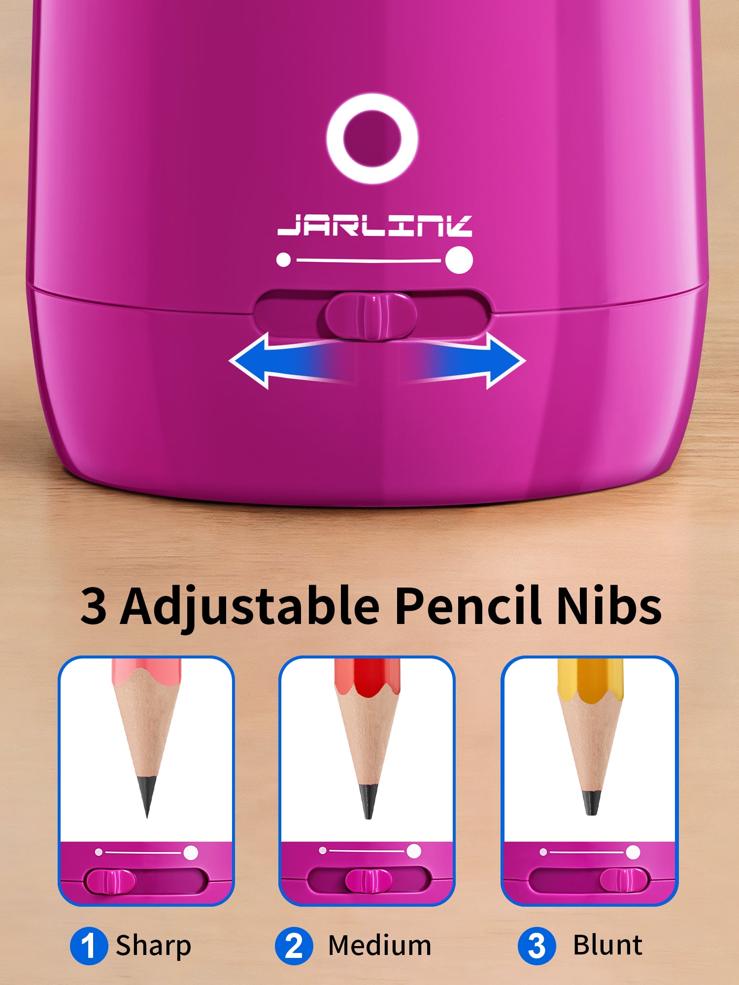 JARLINK Automatic Electric Pencil Sharpener, Rechargeable