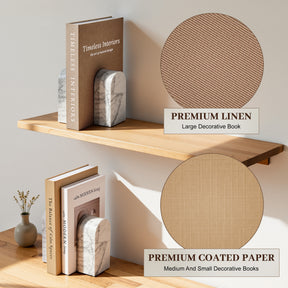 JARLINK Decorative Books, Set of 3 Stackable Fake Book Storage Boxes