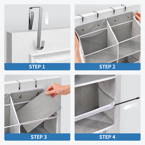 JARLINK Over the Door Organizer for Bedroom, Pantry, Bathroom, 5 Shelf