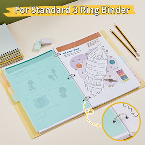 JARLINK 8 Tabs Binder Dividers for 3 Ring Binders, Write & Erase