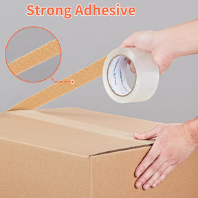 JARLINK 3 Rolls Clear Packing Tape with Dispenser, Heavy Duty Packaging Tape Refills for Shipping Packaging Mailing, 2.7mil Thick, 1.88 inches Wide, 55 Yards Per Roll, 165 Total Yards