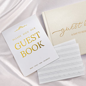 JARLINK Wedding Guest Book for Reception, Polaroid Sign-in Guestbook