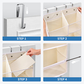JARLINK Over the Door Organizer for Bedroom, Pantry, Bathroom, 5 Shelf