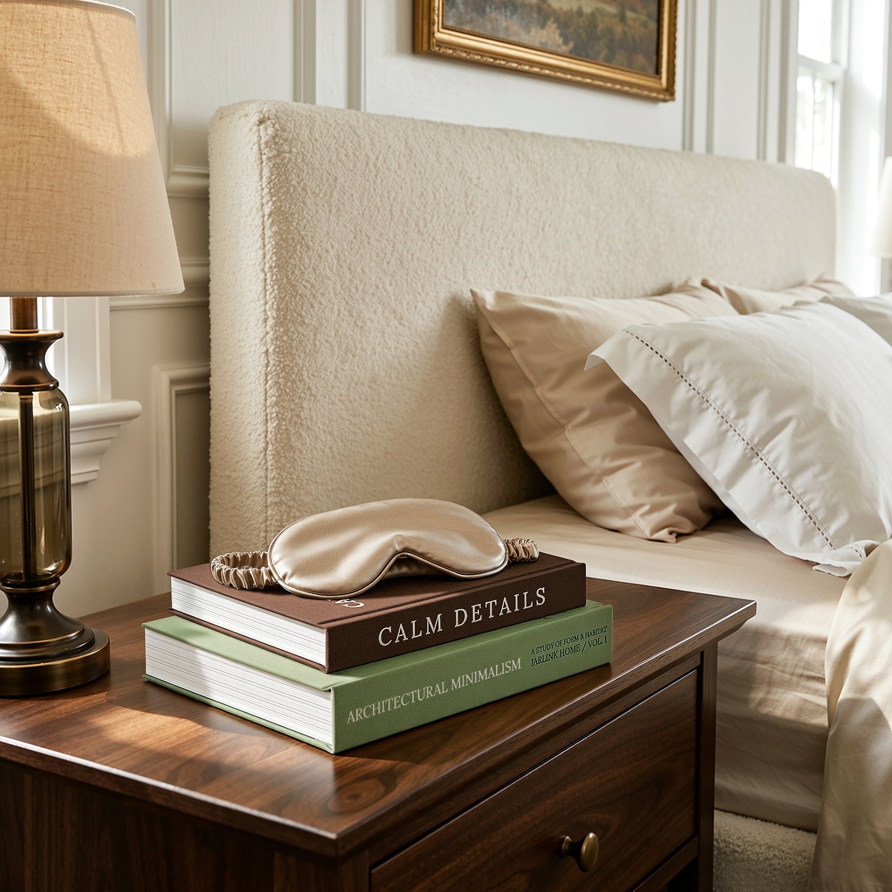JARLINK Aesthetic Decorative Books, Set of 2 Linen Faux Book Boxes