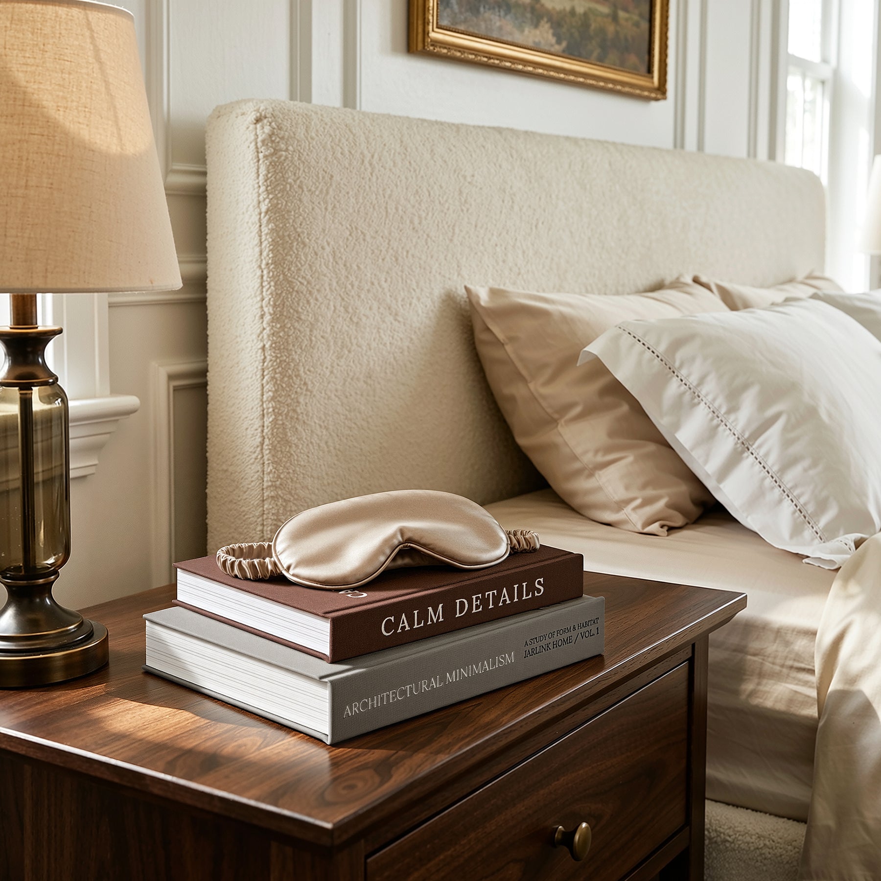 JARLINK Aesthetic Decorative Books, Set of 2 Linen Faux Book Boxes