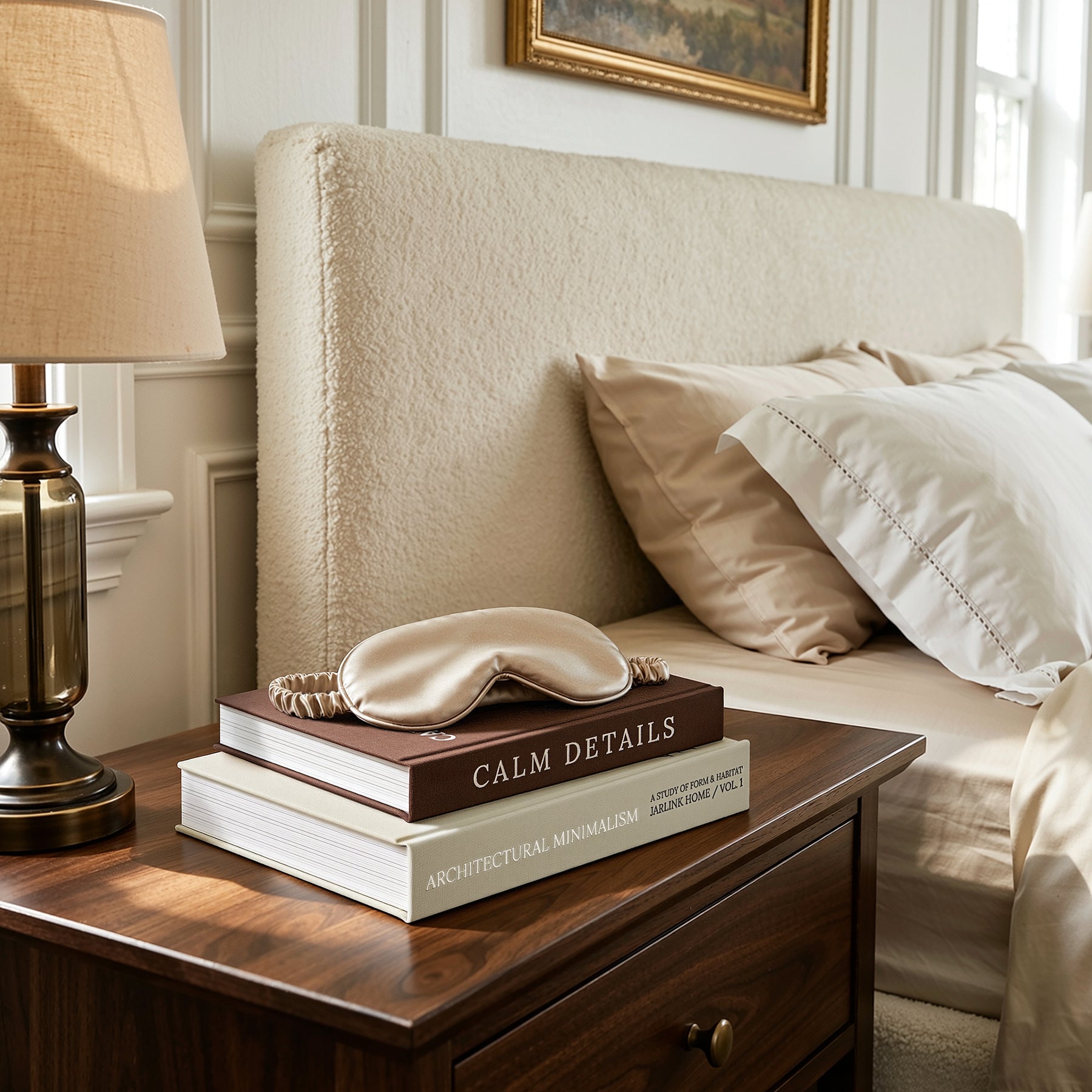 JARLINK Aesthetic Decorative Books, Set of 2 Linen Faux Book Boxes