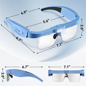 JARLINK Magnifying Glass with Light, 5 Lenses, Rechargeable Headset