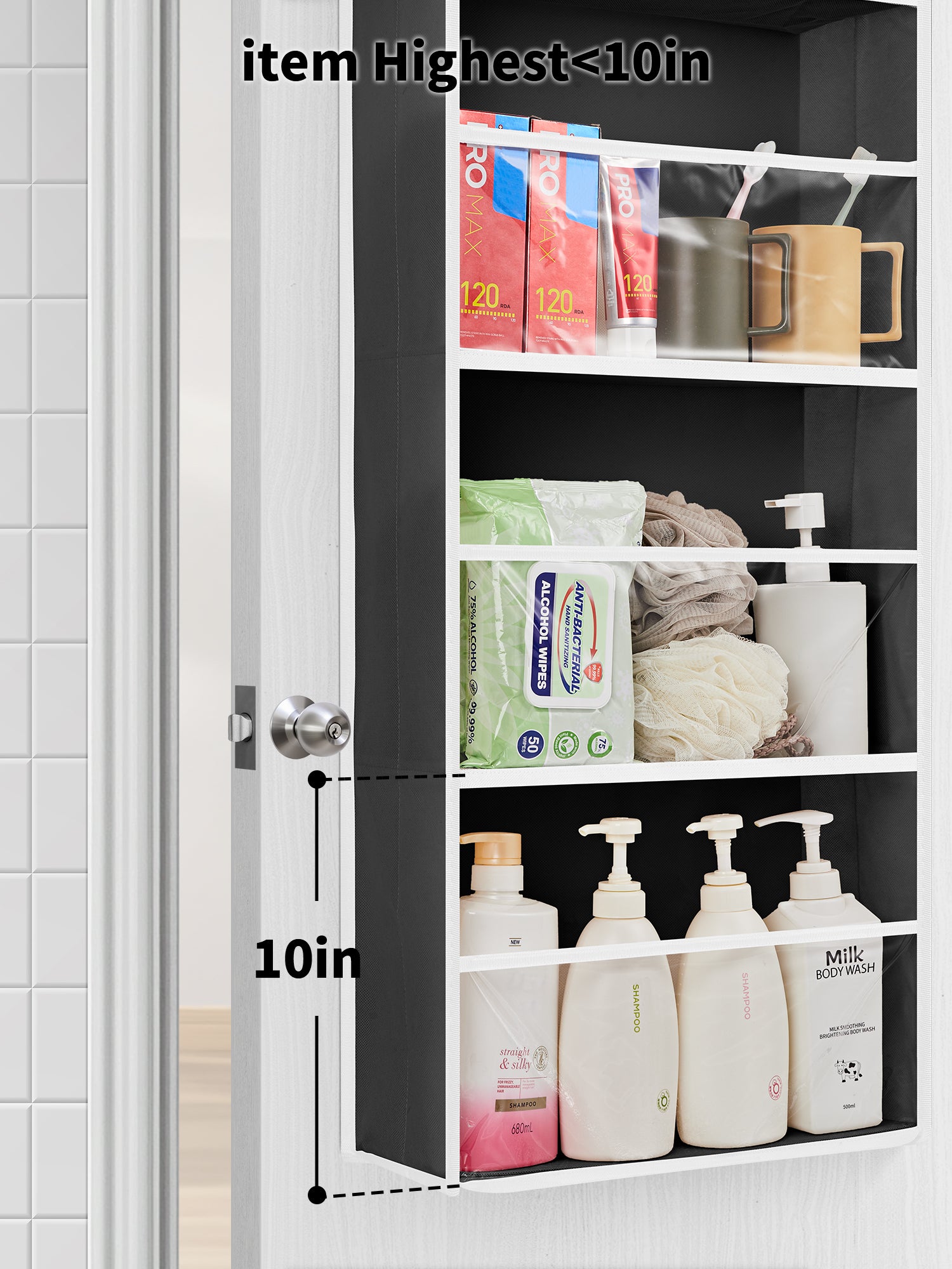 JARLINK Over The Door Toy Storage Organizer w/Clear Window