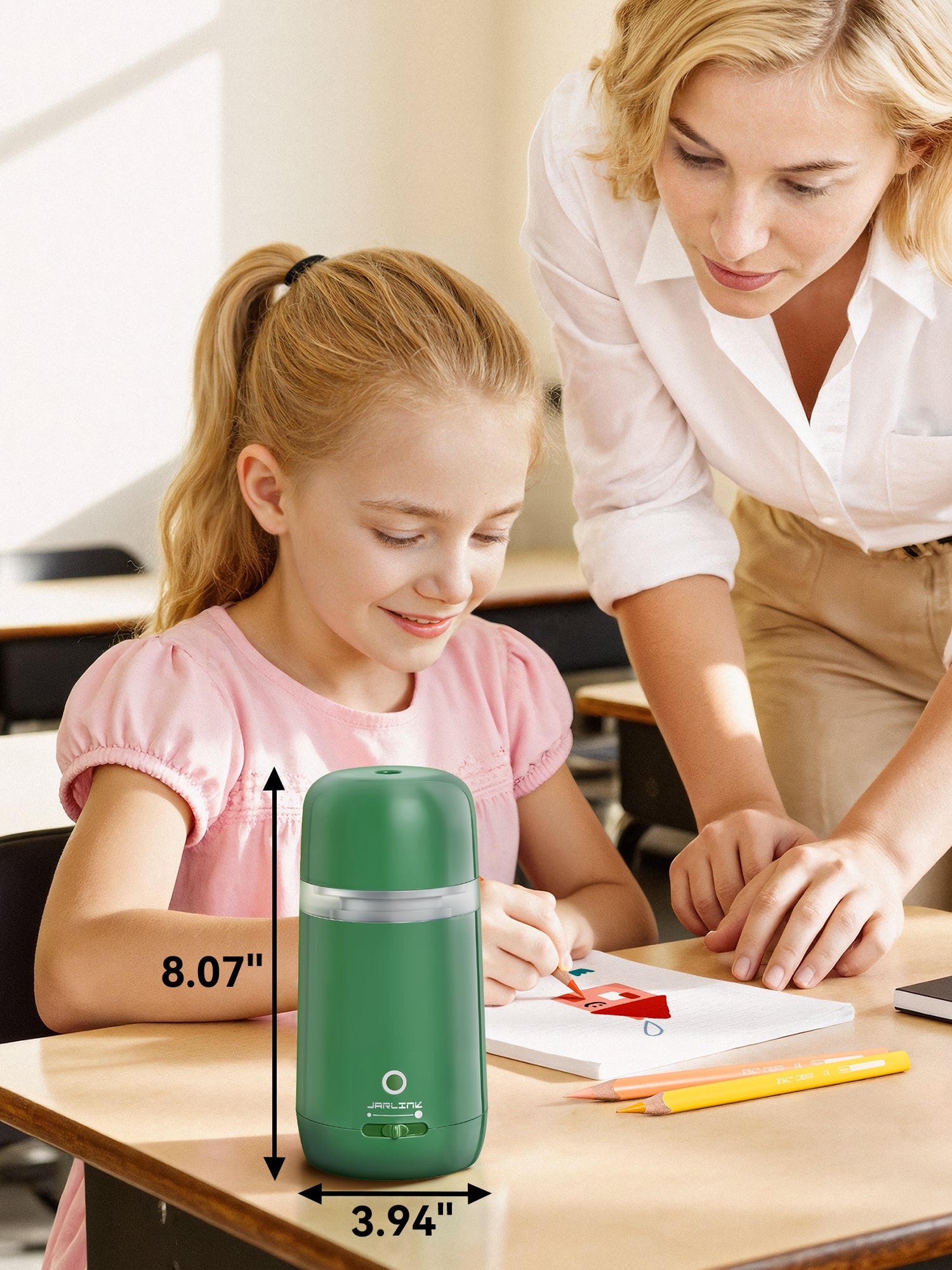 JARLINK Automatic Electric Pencil Sharpener, Rechargeable