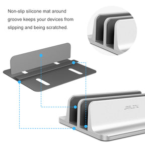 JARLINK Vertical Laptop Stand, Adjustable Aluminum Desktop Holder
