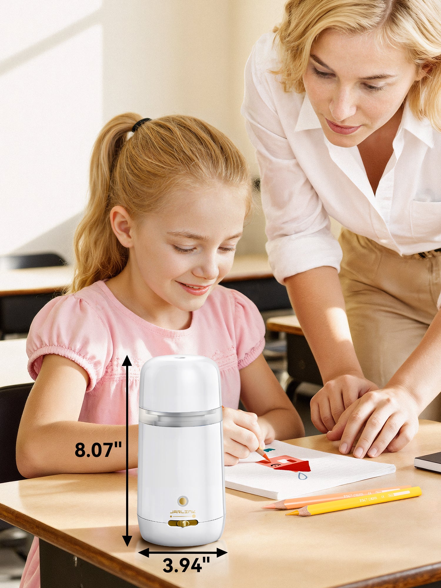 JARLINK Automatic Electric Pencil Sharpener, Rechargeable