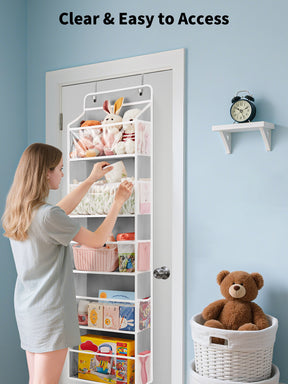 JARLINK Over The Door Toy Storage Organizer w/Clear Window