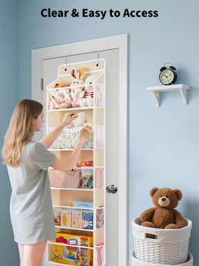 JARLINK Over The Door Toy Storage Organizer w/Clear Window