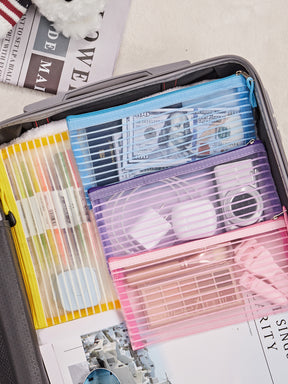 JARLINK Zipper Mesh Pouch, 120 Pcs Durable Pencil Pouches in 10 Colors