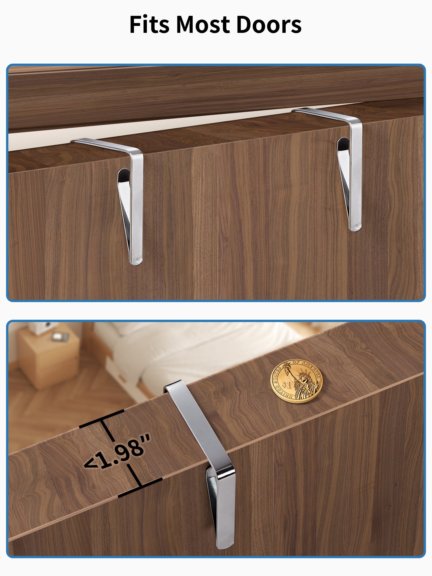 JARLINK Over the Door Organizer for Bedroom, Pantry, Bathroom, 5 Shelf