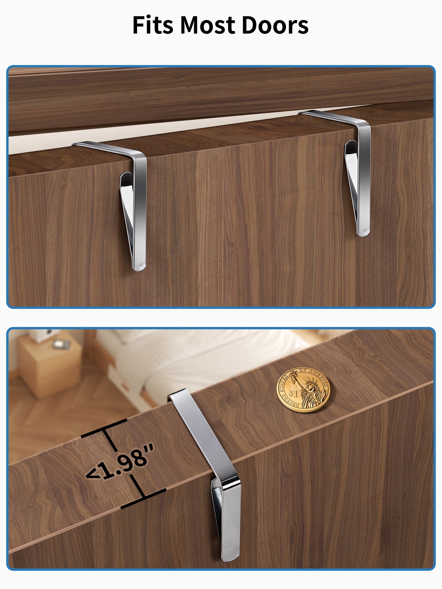 JARLINK Over the Door Organizer for Bedroom, Pantry, Bathroom, 5 Shelf