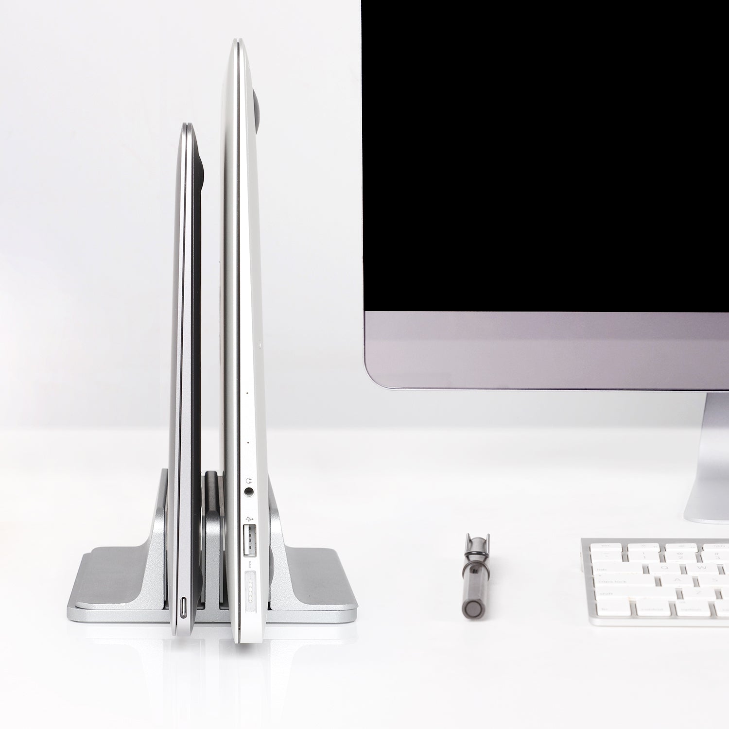 JARLINK Vertical Laptop Stand, Adjustable Aluminum Desktop Holder
