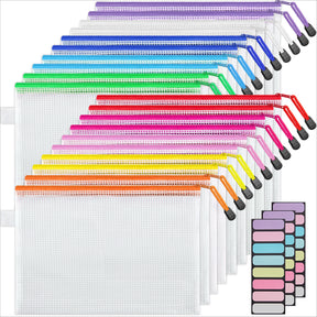 JARLINK Mesh Zipper Pouch Bag, Waterproof Zipper Pouch for Storage