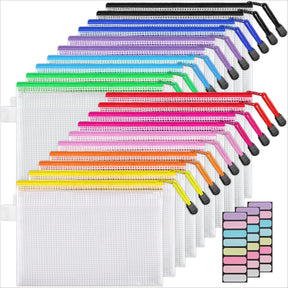 JARLINK Mesh Zipper Pouch Bag, Waterproof Zipper Pouch for Storage