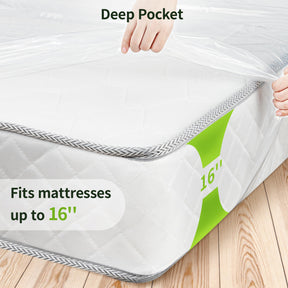 JARLINK 3PK Mattress Bags for Moving Storage, Queen Size, 2 Mil Waterproof Plastic Mattress Protector Fits up to 16" Thick Mattress, Heavy-Duty Reusable Mattress Cover for Moving and Storage