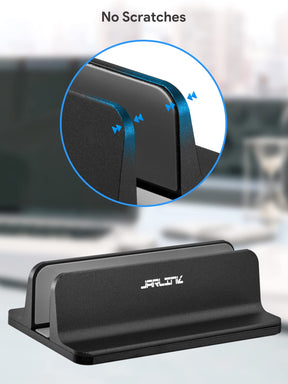 JARLINK 3-in-1 Design Vertical Laptop Stand Holder, Aluminum Laptop Stand for Desk with Adjustable Dock, Space-Saving Organizer for All MacBook, Surface, Samsung, HP, Dell, Chrome Book