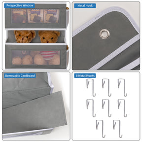 JARLINK 2 Pack 5-Shelf Over Door Hanging Organizer,  Big Pocket Storage