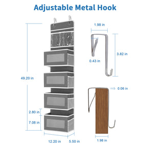 JARLINK 2 Pack 5-Shelf Over Door Hanging Organizer