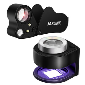 JARLINK 2 Pack 30X 60X Jewelers Loupe, Foldable Jewelry Magnifier